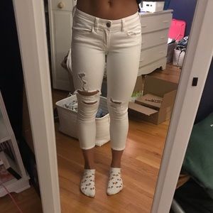 Ripped white jeans from American Eagle